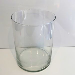 Hurricane Clear Glass Cylinder Decorative Vase Candle Holder 9” x 6”